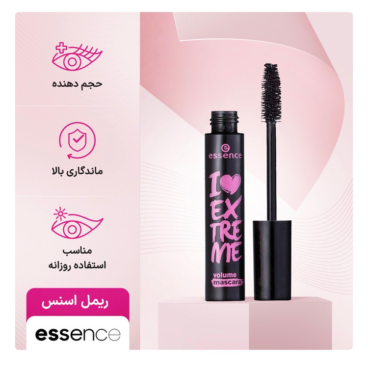 ریمل اسنس حجم دهنده و بلند کننده مدل l Love Extreme crazy volume